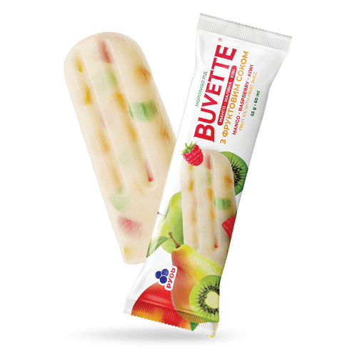 «"MANGO - RASPBERRY - KIWI" BUVETTE with fruit juice» Ice Cream