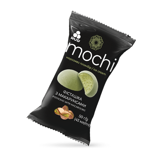 MOCHI "PISTACHO CON MACAROONS"