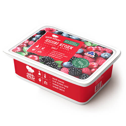 Замороженные продукты «Лесные ягоды, перетертые с сахаром»