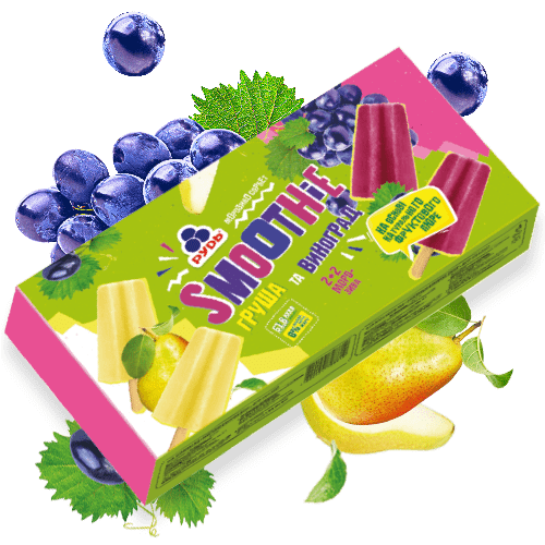 Морозиво «Мультипак «Smoothie виноград» + «Smoothie груша»»