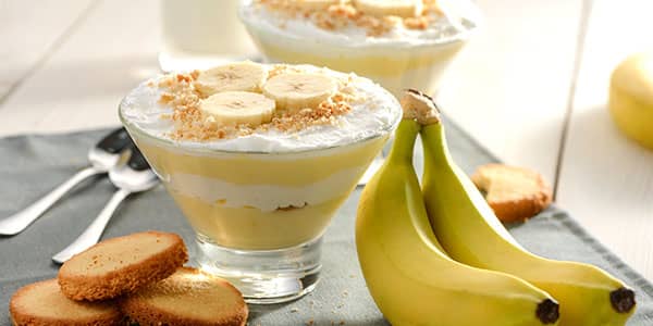 Простой рецепт бананового пудинга с мороженым
