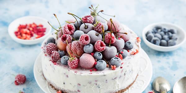 Delicate Raspberry Ice Cream Cake